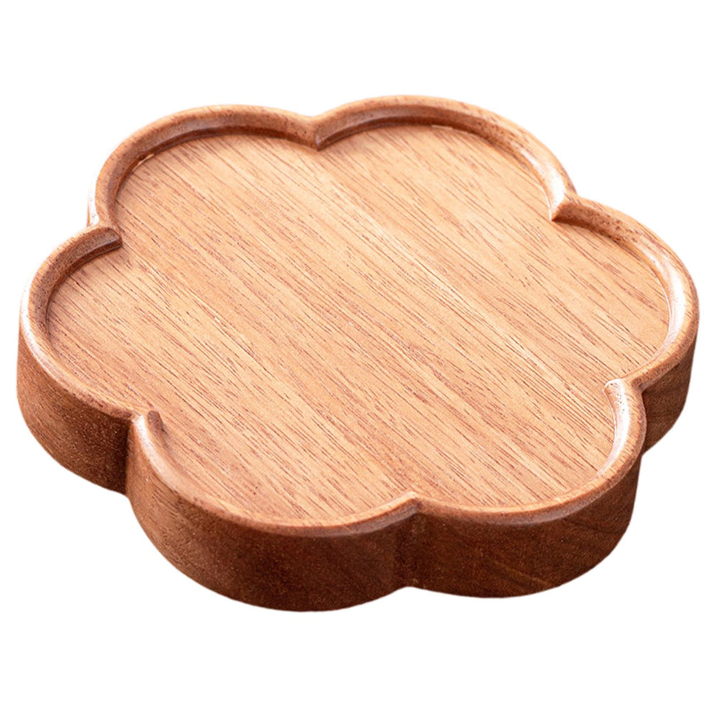 Crofta Bamboo Serving Tray Decoration Breakfast Dinner Tray for Fruit Drinks Coffee flowers