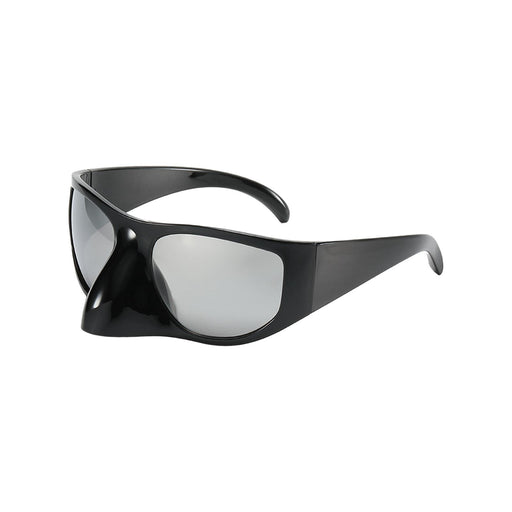 Womens Sunglasses Vintage Style Eyewear for Party Supplies Outdoor Nightclub Black and Silver