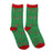 Crofta 1 Pair 80% Cotton Unisex Soft Autumn Winter Warm Christmas Tiny Umbrella Pattern Crew Socks Green