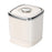 Grain Rice Container Dry Food Container Rice Bin for Countertop Kitchen Nuts Beige silver