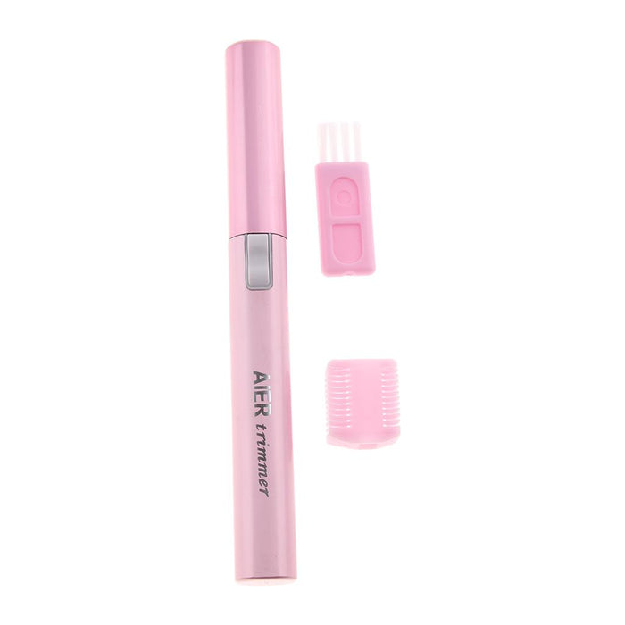 Crofta Women Electric Eyebrow Trimmer Shaver Facial Hair Remover Epilator Pink