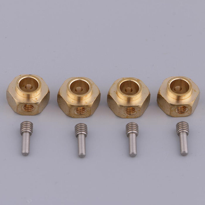 4 Pieces Hex Wheel Hubs Hexagonal Adapter for Traxxas TRX4 RC Crawler 6mm