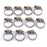 Crofta 10Pcs Adjustable Fuel Petrol Pipe Hose Clips Stainless Spring Clamp 13-19mm