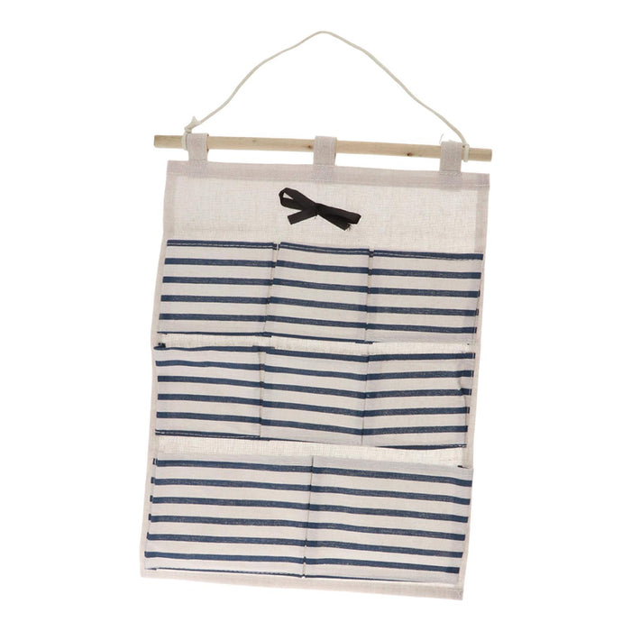 Wall Hanging Bag Modern over The Door Holder Case for Home Bathroom Wardrobe Blue with 8 Pockets