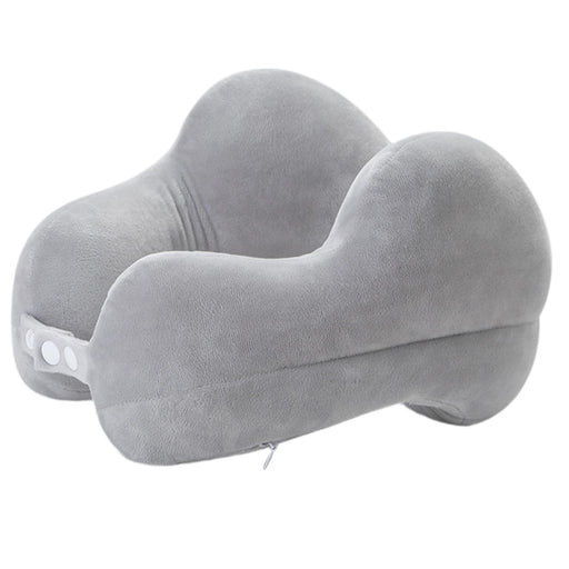 Travel Pillow Ultralight Adults Head Neck Support for Airplane Sleeping Train Grey