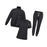 Uniform Scrub Set Nurse Top Pants Jacket for Healthcare Cosmetology Pet Shop L Black