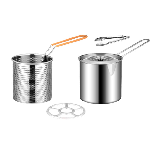 Deep Frying Pot with Lids Deep Fryers Frying Pot for Camping Home Restaurant with pot rack