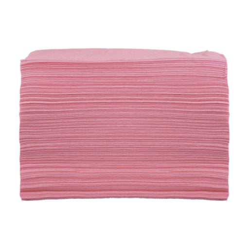 100x Soft Disposable Bed Sheet Waterproof for Salon SPA  Pink with Hole