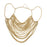 Beaded Body Chain Trendy Sleeveless Bikini Chain for Wedding Disco Halloween Gold