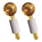 2Pcs Ice Globe Anti-Aging Face and Eye Skin Treatment Cooling Facial Roller Twinkle Gold