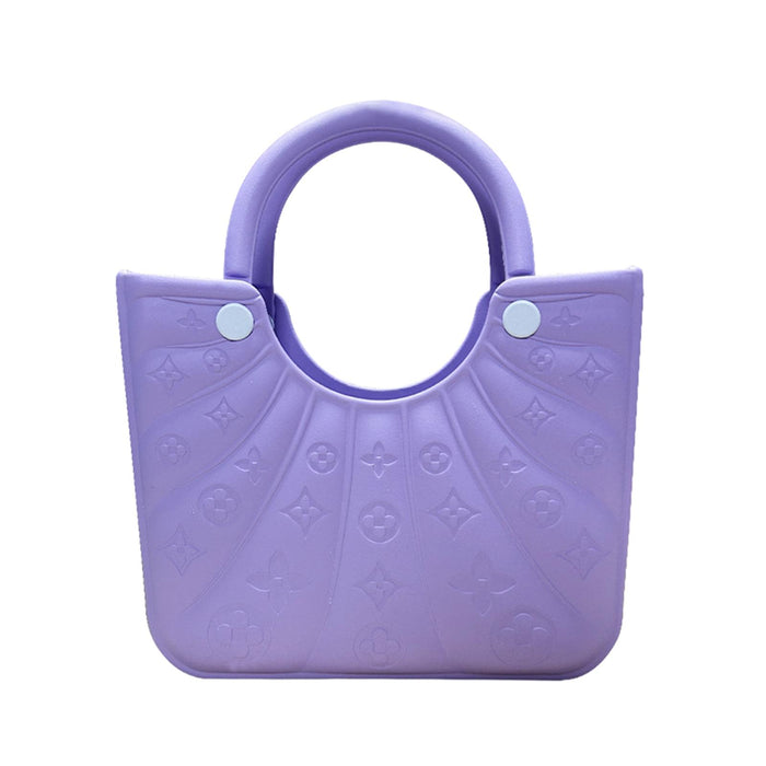 Beach Eva Bag EVA Casual Simple Handbag for Women for Party Birthday Gift Travel Purple