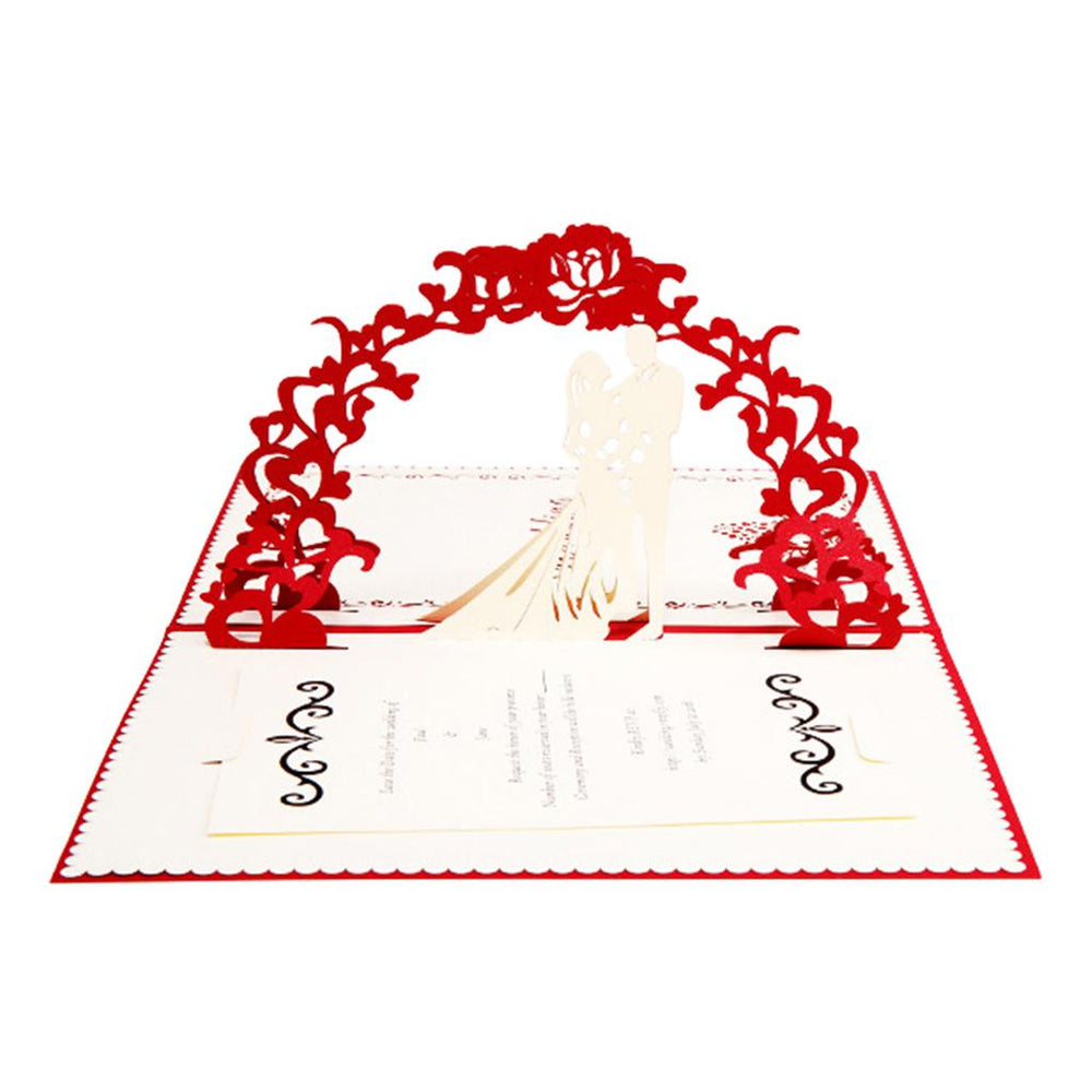 3D Luxury Handmade Christmas Cards Pop Up-Sweet Wedding Greeting Card