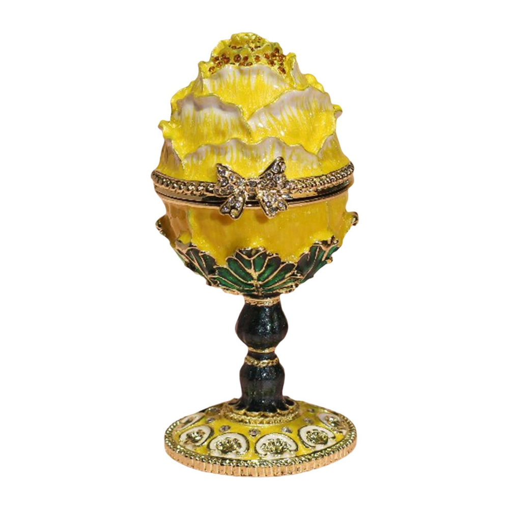 Crofta Creative Jewelry Box Decoration Small Wedding Home Decor Jewelry Storage Box Yellow