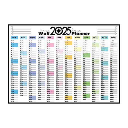 2025 Wall Calendar to Do List Portable Yearly Calendar Important Dates Tasks Style A