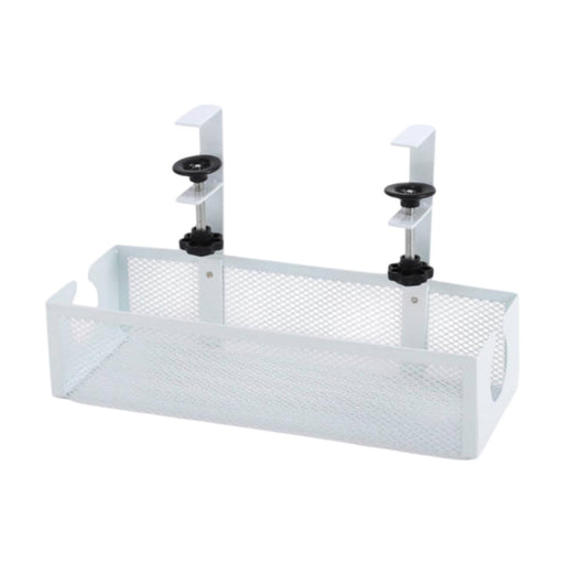 Crofta White Under Desk Cable Management Tray for Keeping Desktop Floor Tidy