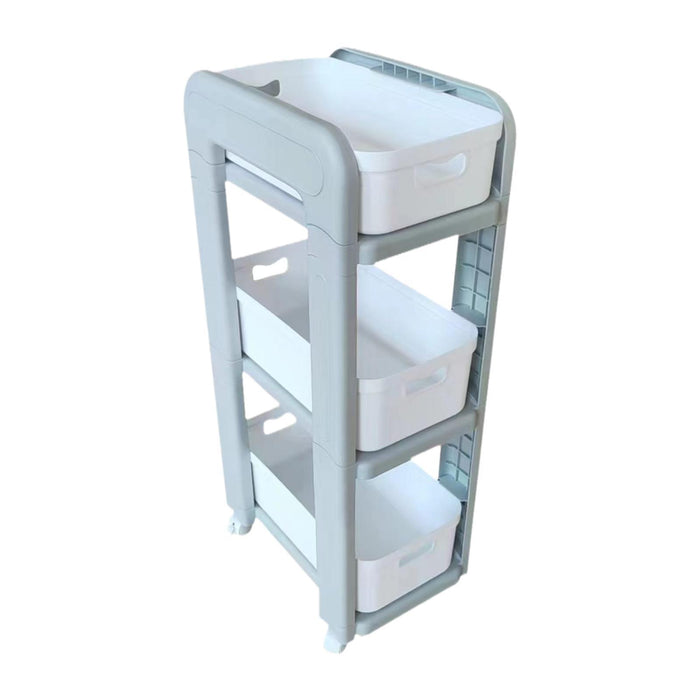 Crofta Rolling Storage Organizer Rolling Utility Cart for Farmhouse Household Hotel 3 Tiers