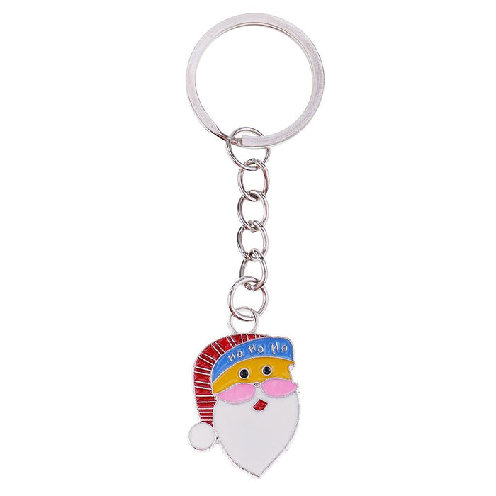 Crofta Woman Christmas Keychain Key Ring Phone Chain for Handbag Car Key Decor Santa 2