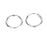 Crofta 1 Pair Fashionable Endless Hoop Rings Lip Nose Ear Studs Women Girls Jewelry Gift 8mm Silver