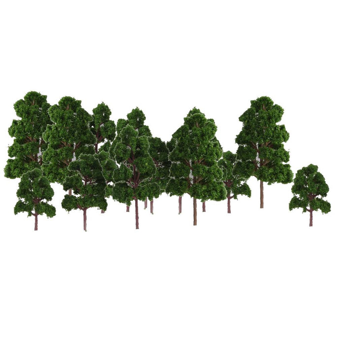 20pcs Mix Size Model Trees Deep Green For N HO Scale Layout Diorama Scenery