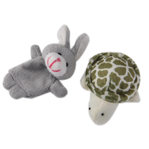 Crofta Hare & Tortoise Finger Puppets Plush Baby Kids Educational Hand Toys