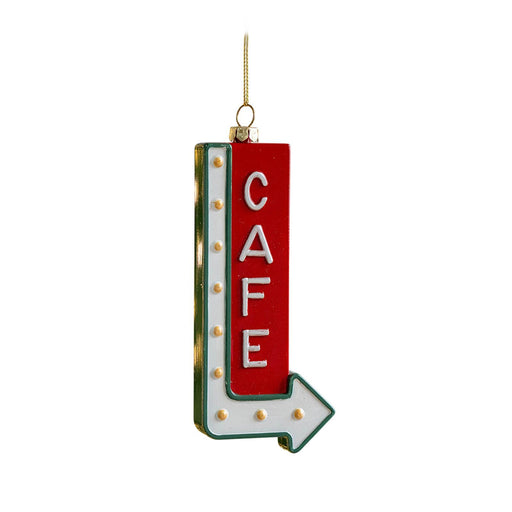 Crofta Xmas Pendant Christmas Ornament Charm Cars Christmas Tree Hanging Decoration Cafe 6.3x14cm