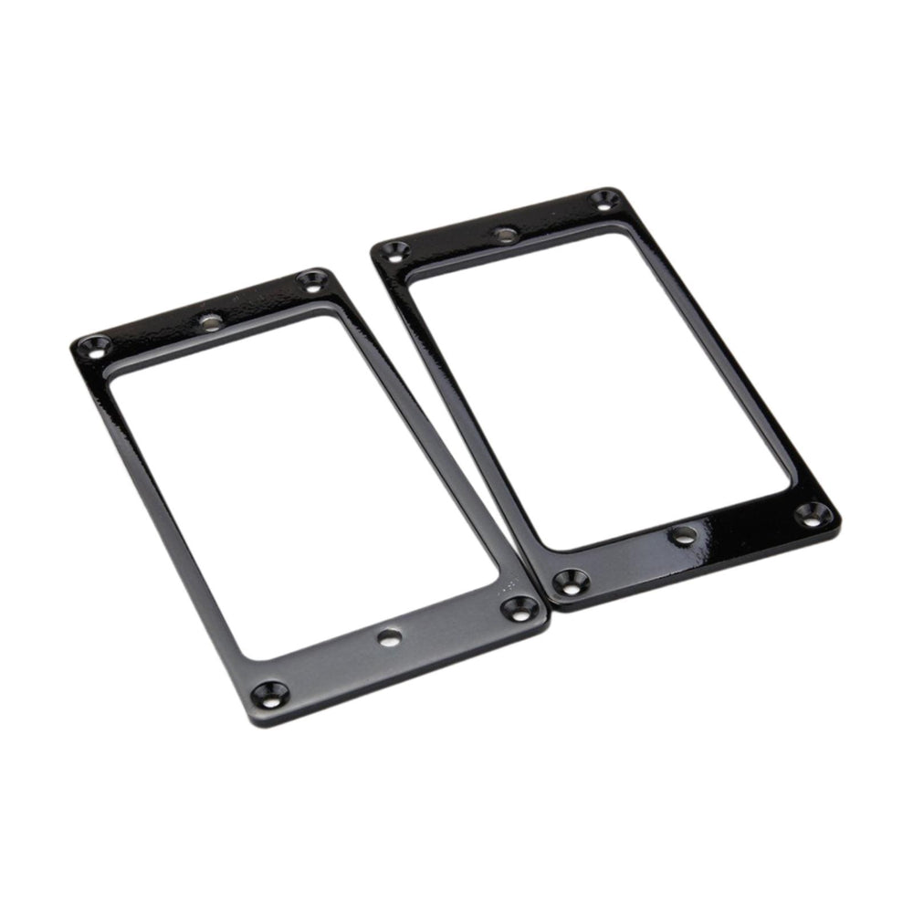 2 Pieces Guitar Pickup Frame Humbucker Pickup Rings for Electric Guitar Part Black