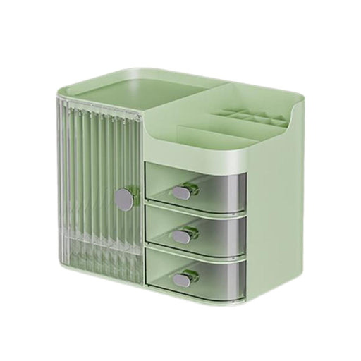 Crofta Vanity Counter Cosmetic Drawer Storage Box for Cream Perfume Bedroom Desktop green clear