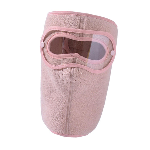 Crofta Winter Full Face Mask Men Women Reusable Headgear for Running Hiking Camping Pink