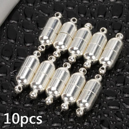 10pcs Silver Plated Magnetic Clasps Findings 19 x 6mm