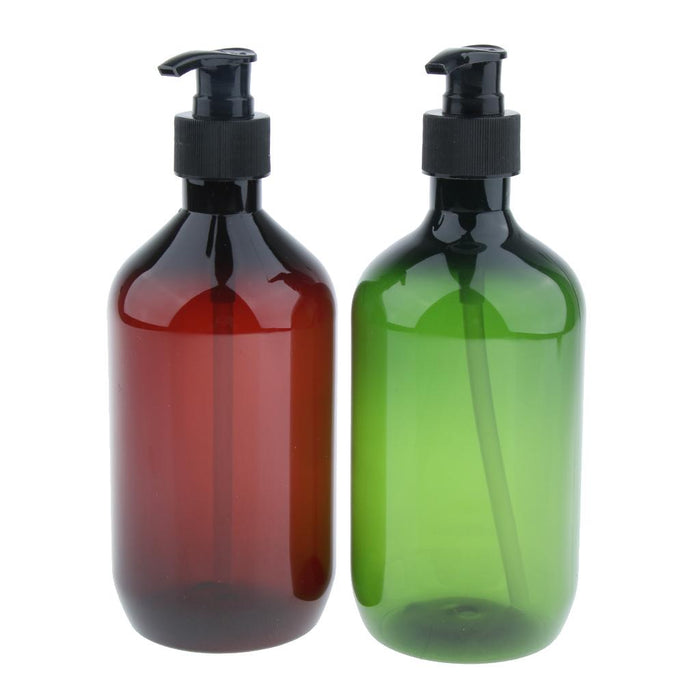 2 Pcs Travel Shampoo Lotion Conditioner Container Press Refillable Bottles Spray Bottle,Durable, Leakproof, 500ml