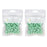 Crofta 2 Pcs Depilatory Hard Wax Beads for Bikini Painless Hair Removal Green