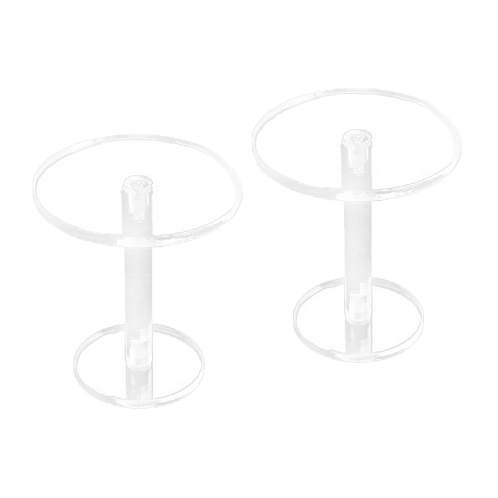 Crofta 2x Pedestal Display Riser Stands Modern Acrylic Jewelry Display Rack Earring 8cm High