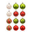 Crofta 12Pcs Christmas Tree Balls Ornaments for Themed Party New Year Shopping Mall Style A