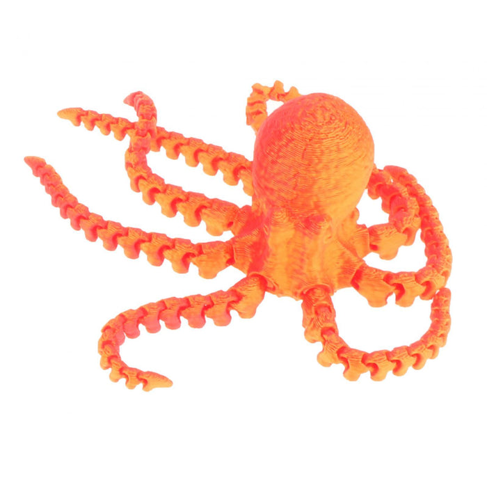 Crofta 3D Printed Octopus Animals Toy DIY Fidget for Birthday Festivals Funny Gifts 19cm Red