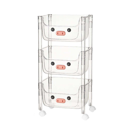 Crofta Multi Tier Rolling Cart Convenient Storage Cart for Bedroom Bathroom Library u shape 3 layer