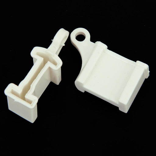 Crofta Window Curtain Rail Track Ends End Stops 2Pcs