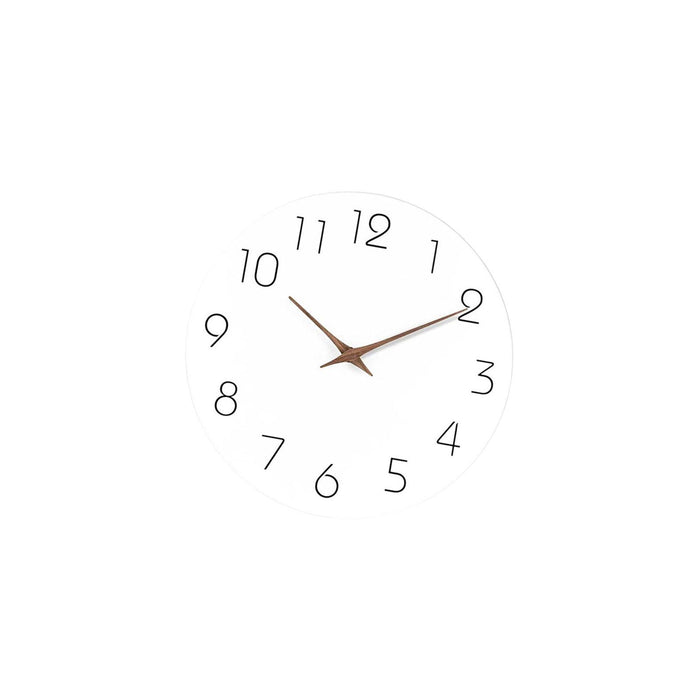 Wall Clock 12 inch Home Decor Round Decorative Clock for Living Room Bedroom White