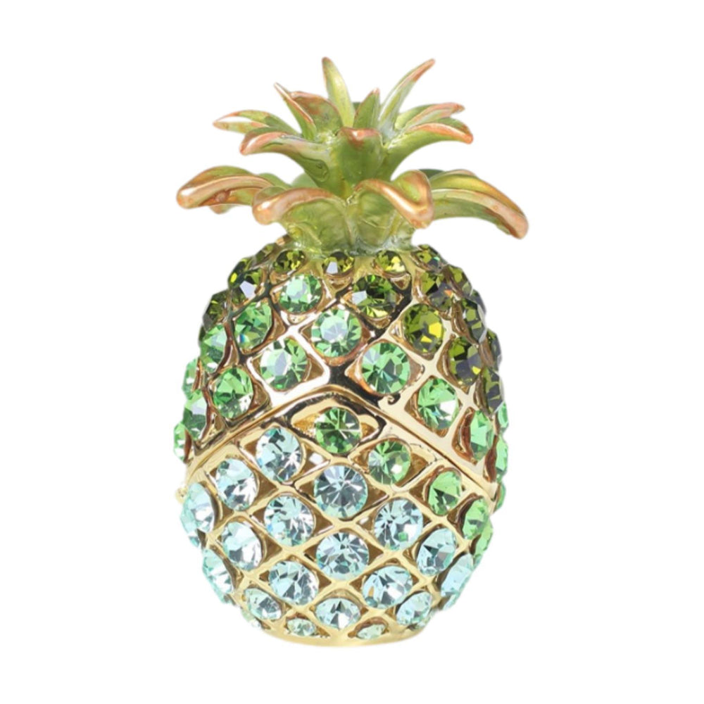 Crofta Pineapple Trinket Box Decor Pineapple Decorative Box for Charm Rings Earring Green