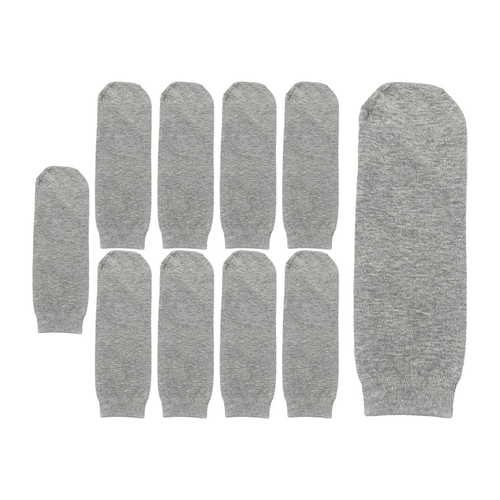 Crofta 10 Pieces Prosthetic Socks Stretch Amputee Care Cotton Stump Socks for Women Length 25cm Gray