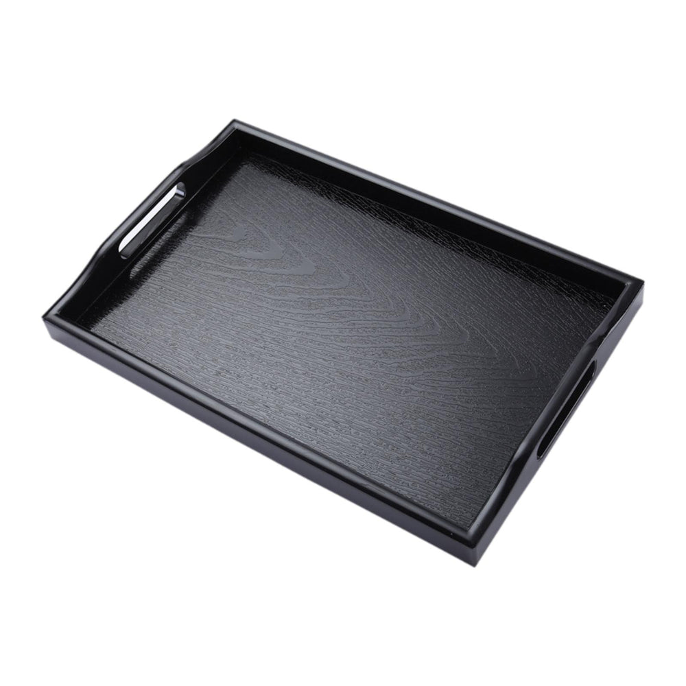 Crofta Bathroom Vanity Tray Anti Slip Kitchen Soap Tray for Countertop Dresser Soap S black