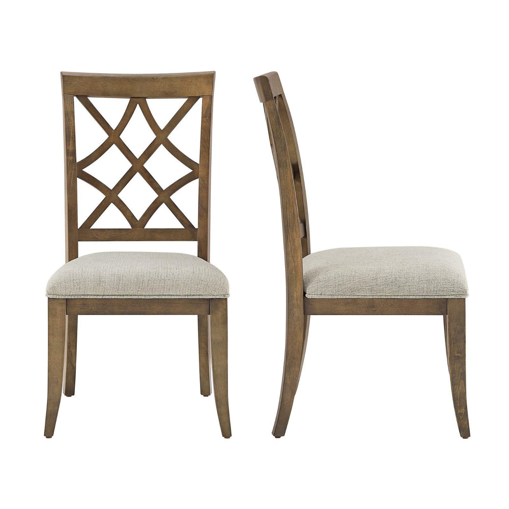 Crofta Wooden Frame Upholstered Dining Chairs set of 2,Mid Retro Chairs