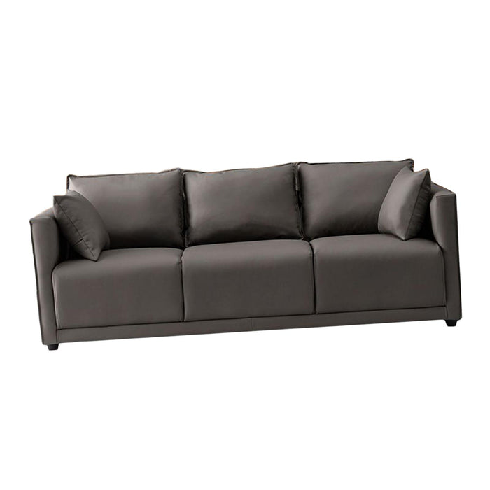 3 Seater Couch Modern 74 inch Leisure Sofa for Indoor Living Room Guest Room Grey