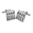 Crofta 1 Pair Men's Silver Abacus Shape Cufflinks Shirt Cuff Links Wedding Gift