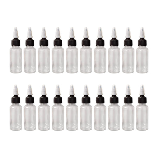 20 Pieces Sharp Mouth Dropper Bottle 30ml for Cosmetics Makeup   Black Caps