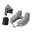 Crofta Travel Neck Pillow for Car Plane Outdoor Use Ergonomic Office Napping Pillow gray hoodie