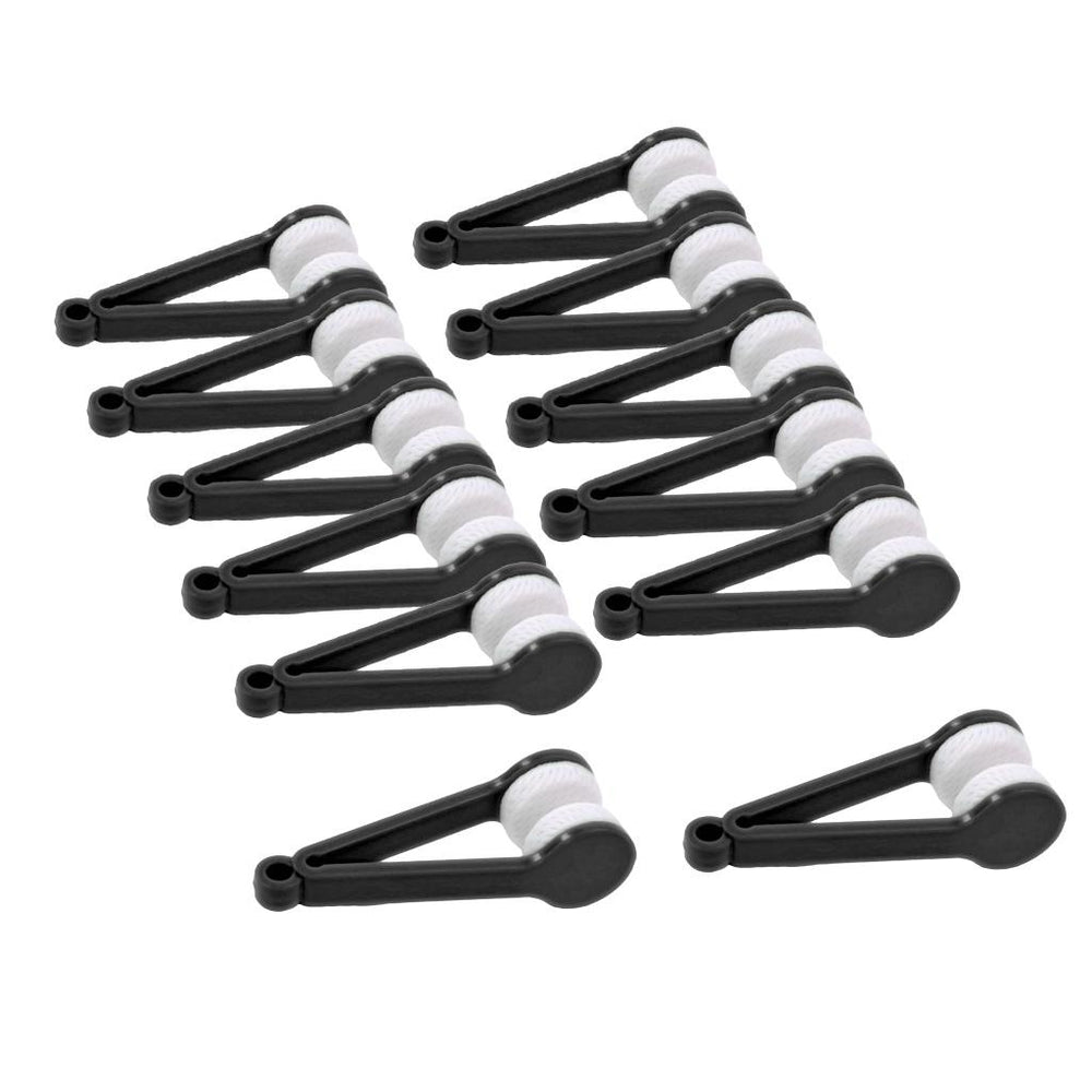 Crofta 12Pcs Eyeglass Microfiber Spectacles Cleaner Soft Brush Cleaning Tool Black