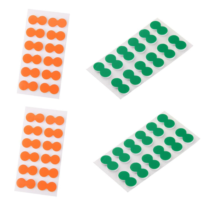 Crofta 48 Pieces Green + Orange Self-adhesive Foam Fly Fishing Stick on Strike Indicator Fishing Accessory