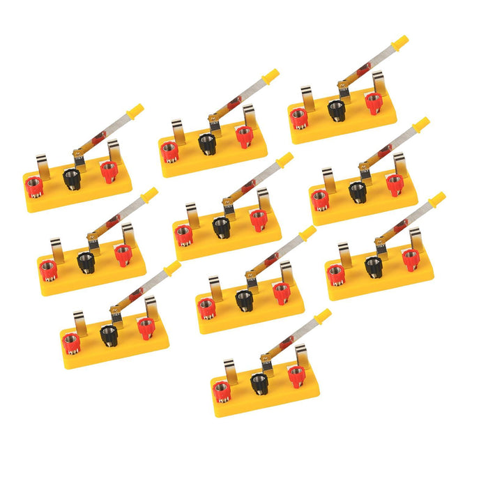 Crofta 10Pcs Single Pole Double Throw Switch Educational for Teacher Birthday Gifts yellow