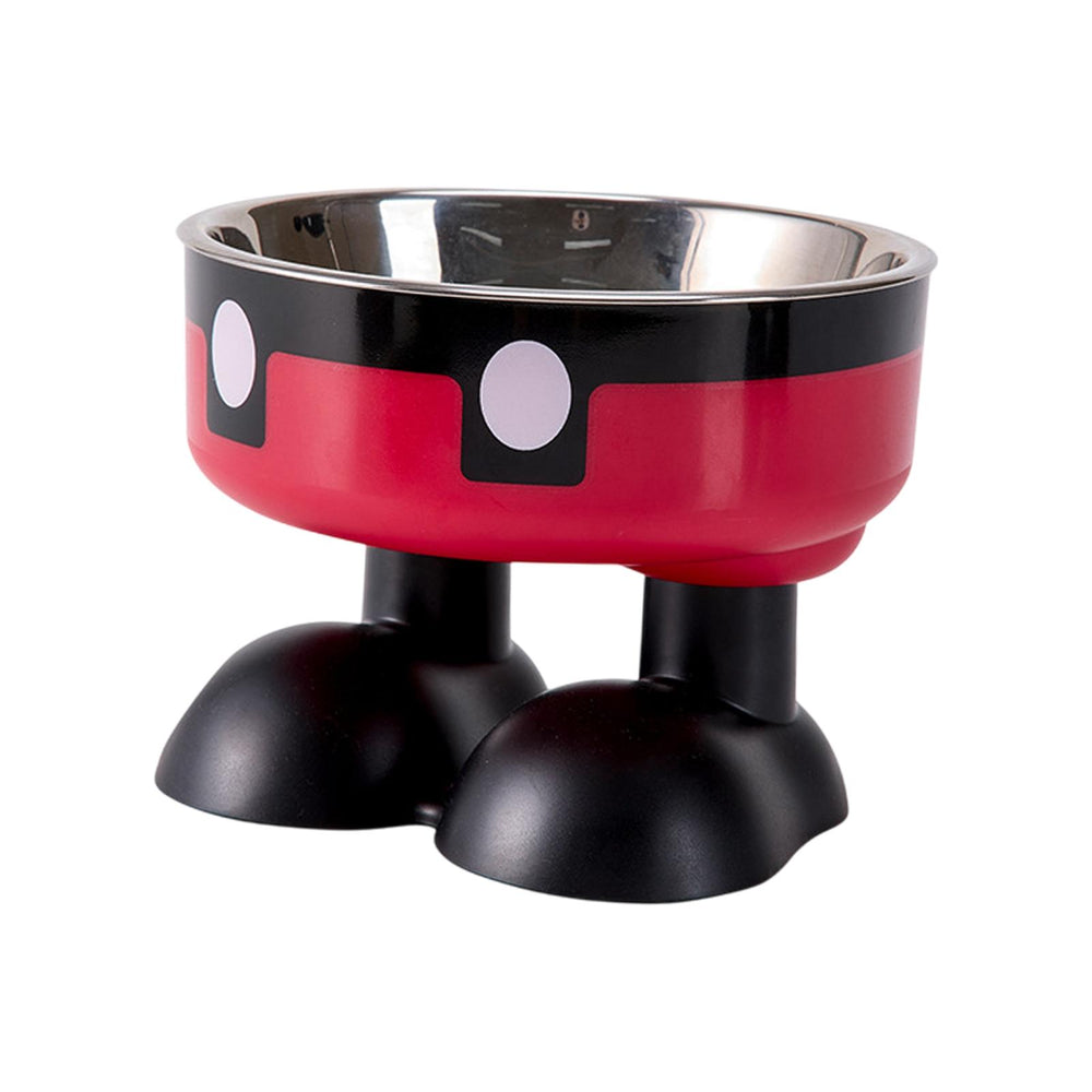 Crofta Puppy Bowl Food Feeding Dish Cat Food Bowl for Small Pets Food and Water Dog Black Red