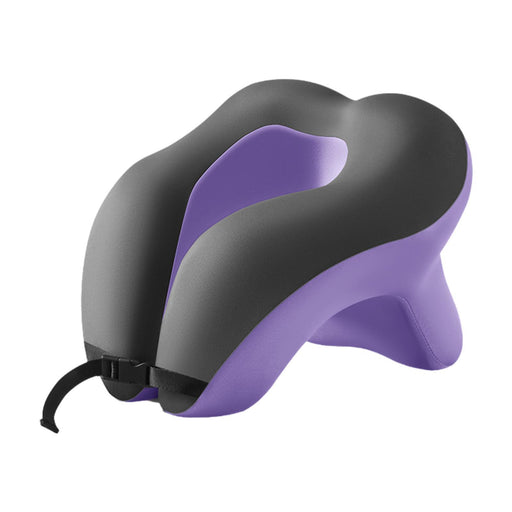 Crofta Head Support Neck Pillow Ergonomic U Shape Pillow for Airplane Home Car violet